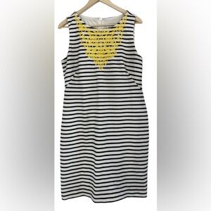 J Howard Black and white striped dress 12